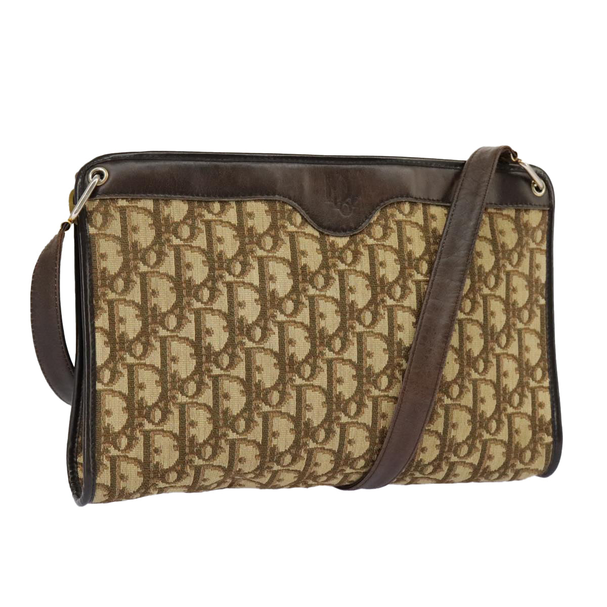 Dior 30 Montaigne Beige Canvas Shoulder Bag (Pre-Owned)