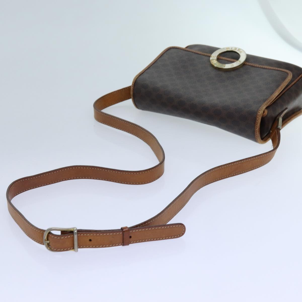 Céline Macadam Brown Canvas Shoulder Bag (Pre-Owned)