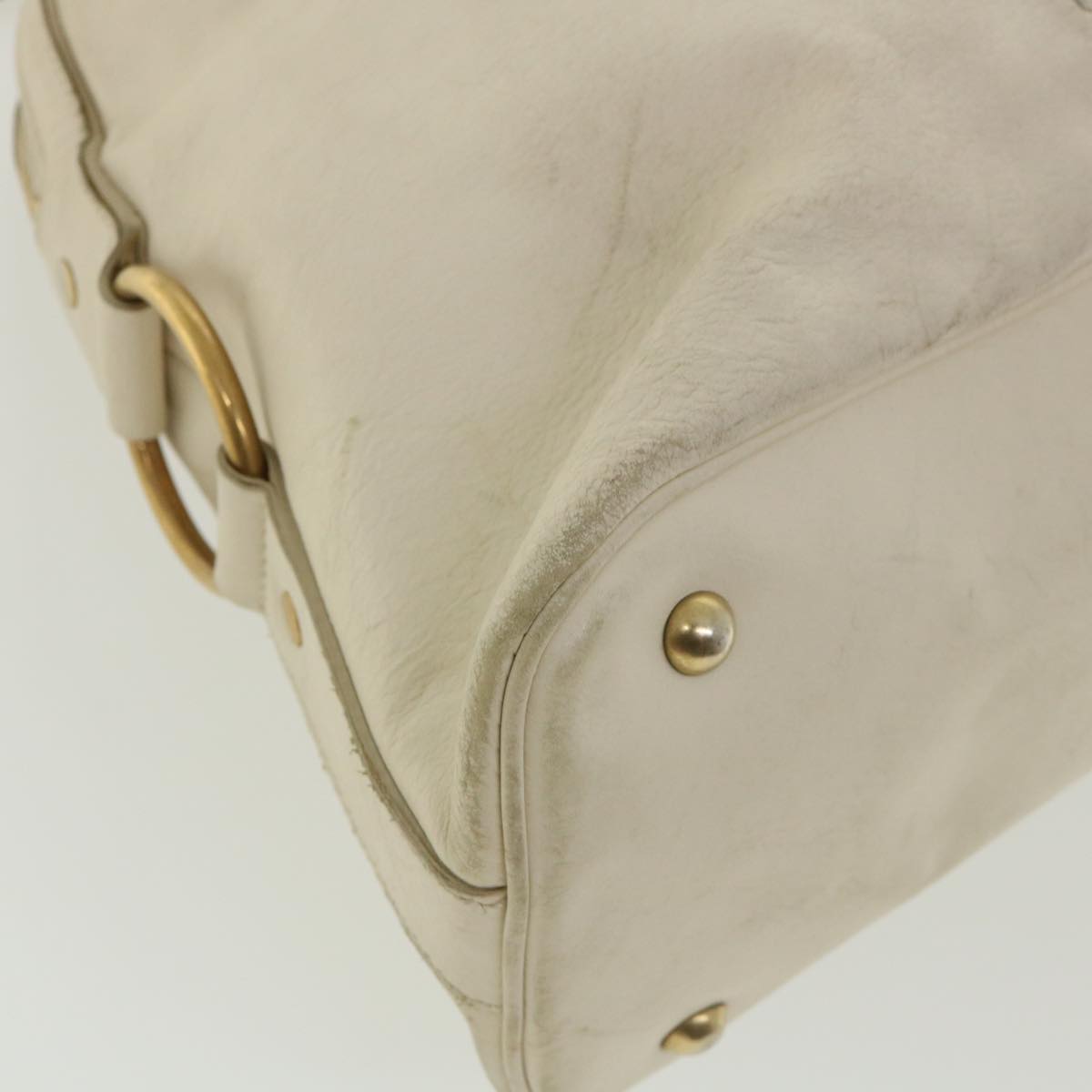 Yves Saint Laurent Muse White Leather Shoulder Bag (Pre-Owned)