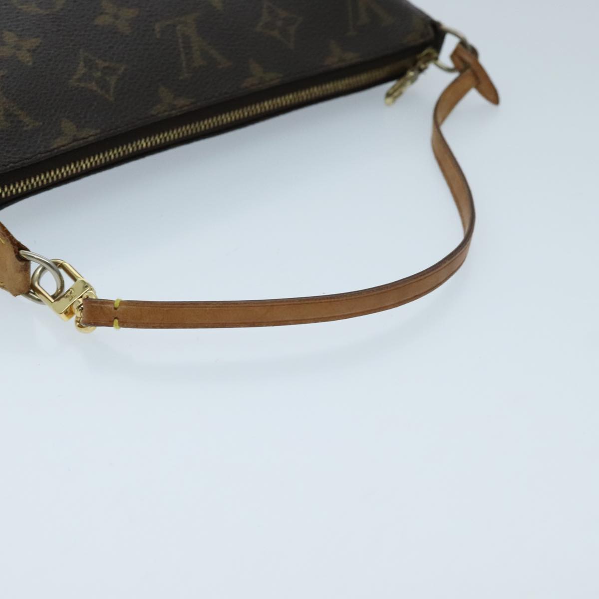 Louis Vuitton Pochette Accessoire Brown Canvas Clutch Bag (Pre-Owned)