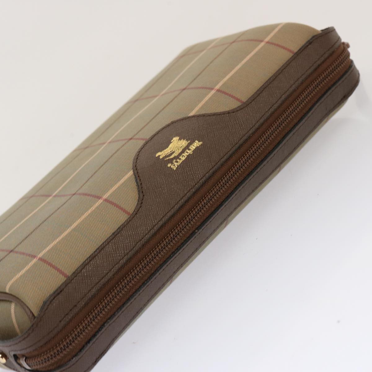 Burberry Nova Check Beige Canvas Clutch Bag (Pre-Owned)
