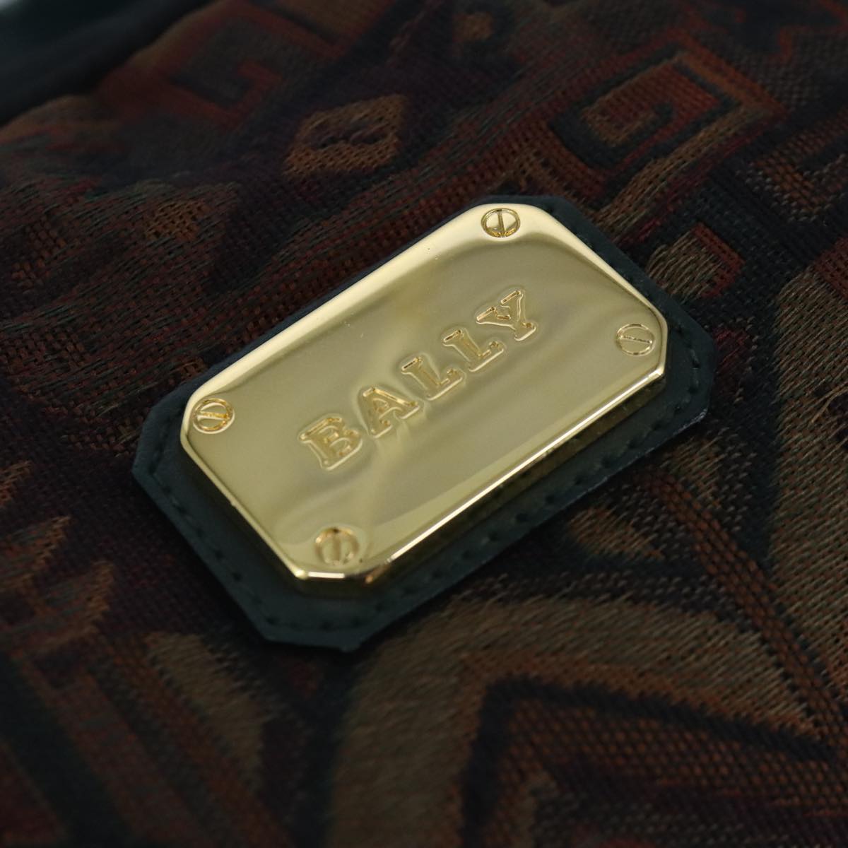 Bally Brown Canvas Handbag (Pre-Owned)