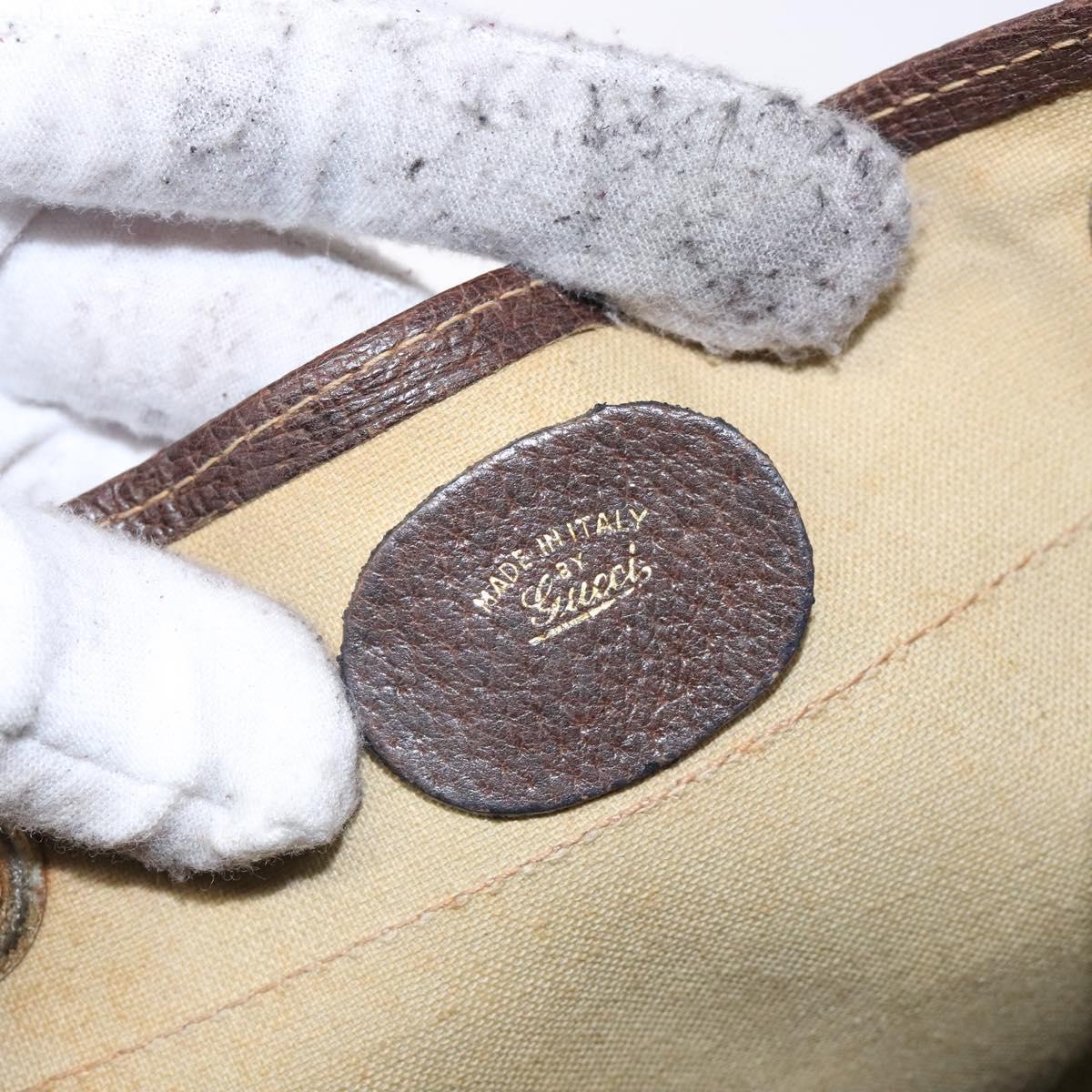 Gucci Gg Canvas Beige Canvas Shoulder Bag (Pre-Owned)