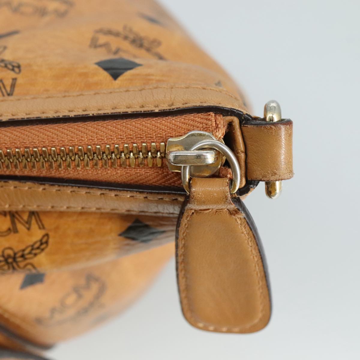 MCM Visetos Brown Canvas Tote Bag (Pre-Owned)