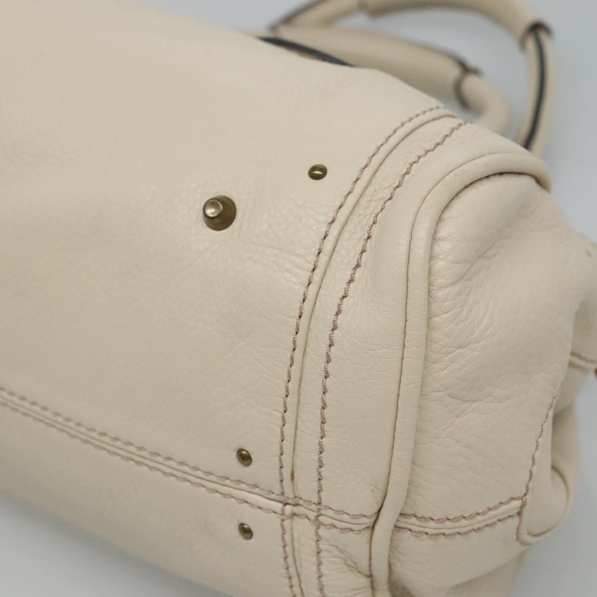 Chloé Paddington White Leather Handbag (Pre-Owned)