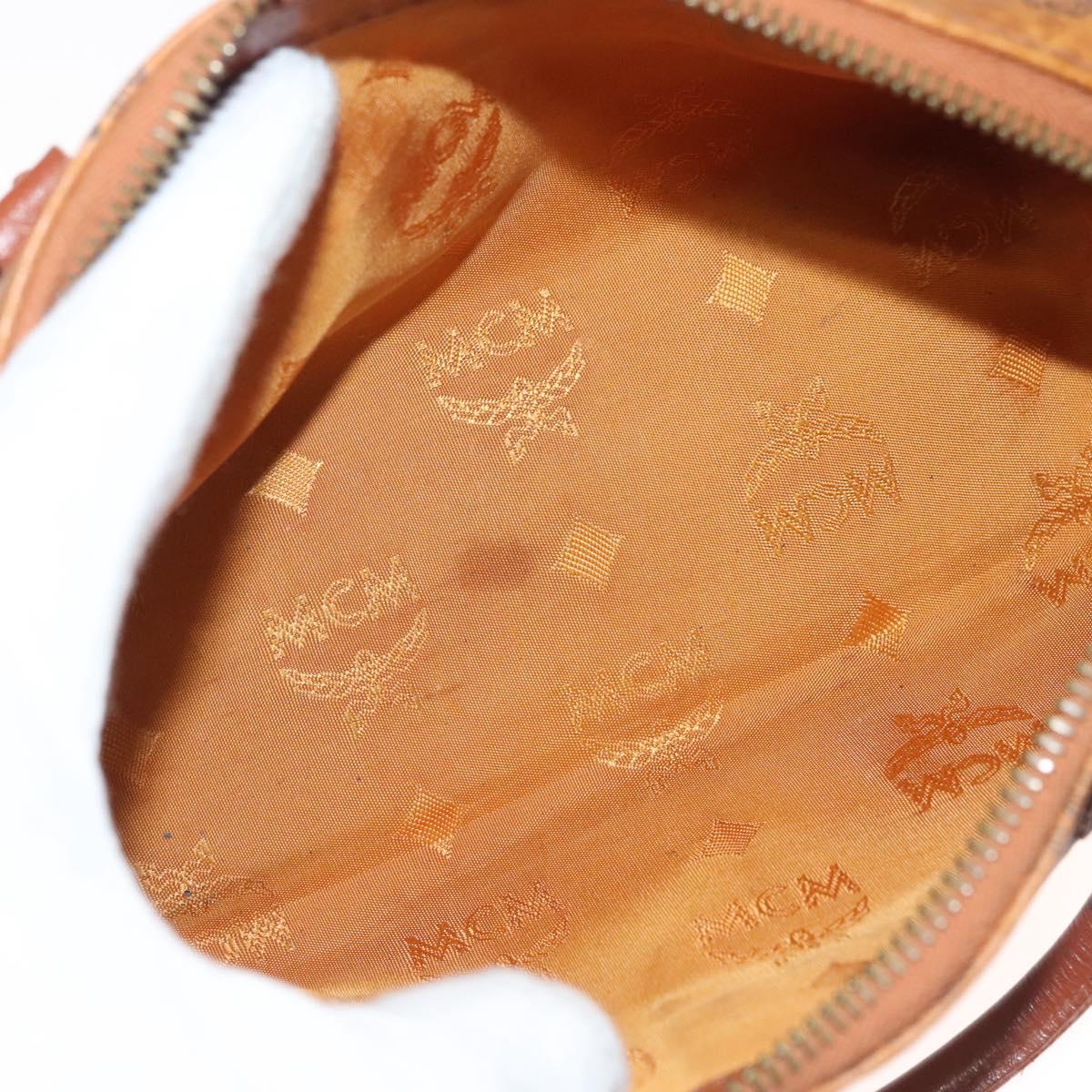 MCM Visetos Brown,Gold Canvas, Leather Travel Bag (Pre-Owned)