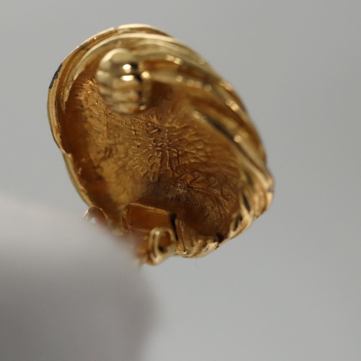 Chanel Cc Gold Metal Earring Jewelry (Pre-Owned)