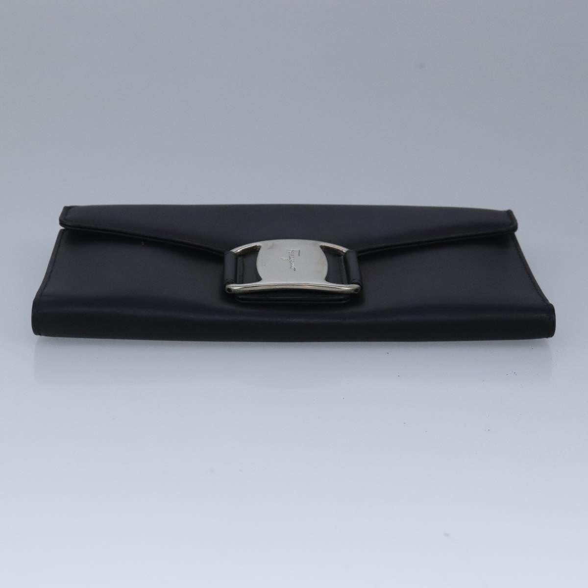 Salvatore Ferragamo Vara Black Leather Wallet  (Pre-Owned)