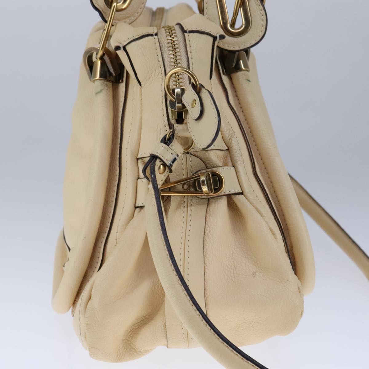 Chloé Paraty Beige Leather Handbag (Pre-Owned)