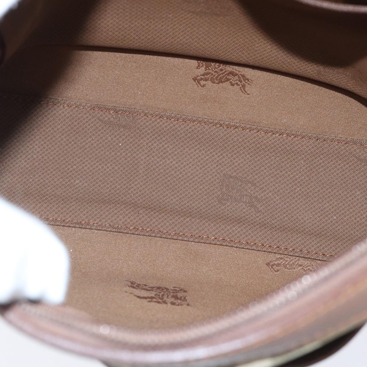 Burberry Nova Check Beige Canvas Shoulder Bag (Pre-Owned)