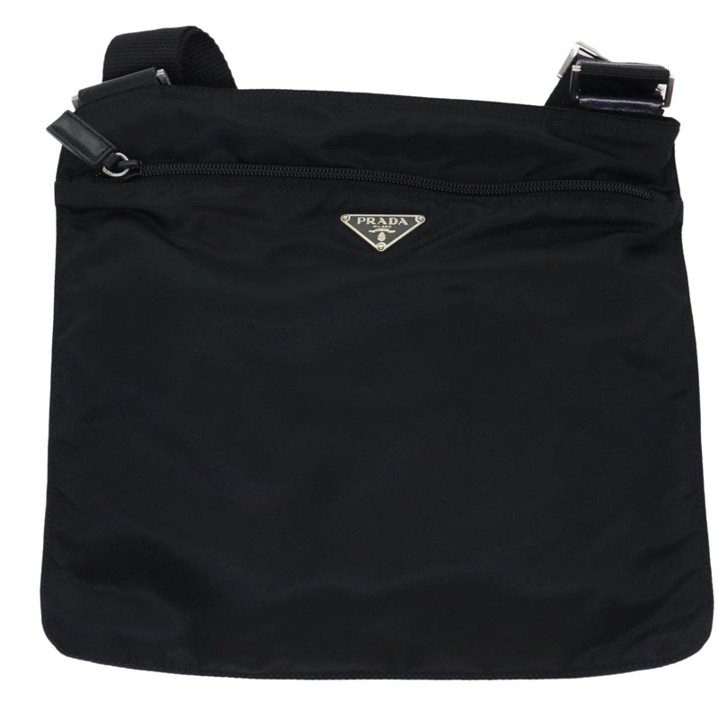 Prada Tessuto Black Synthetic Shoulder Bag (Pre-Owned)