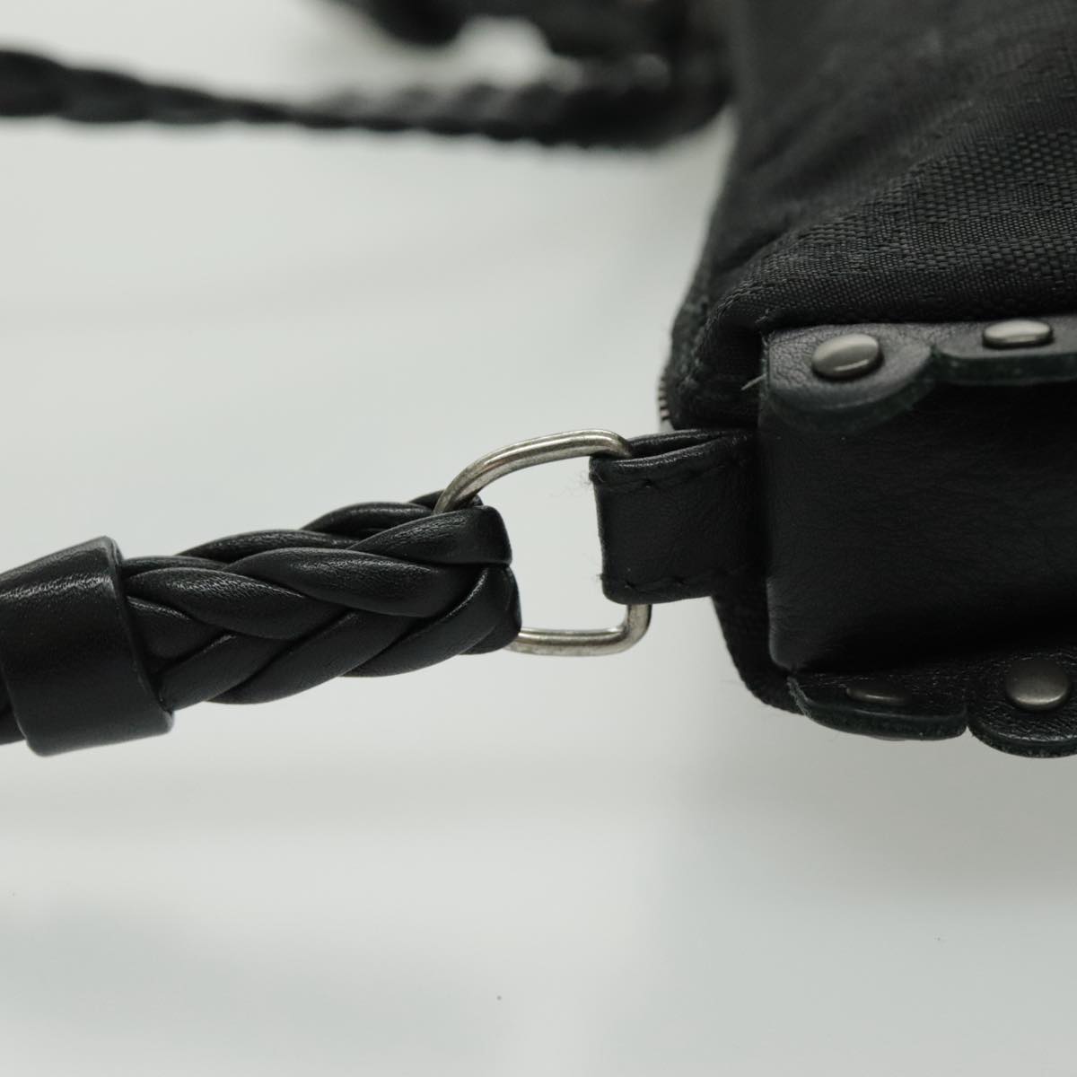 Dior Trotter Black Canvas Shoulder Bag (Pre-Owned)
