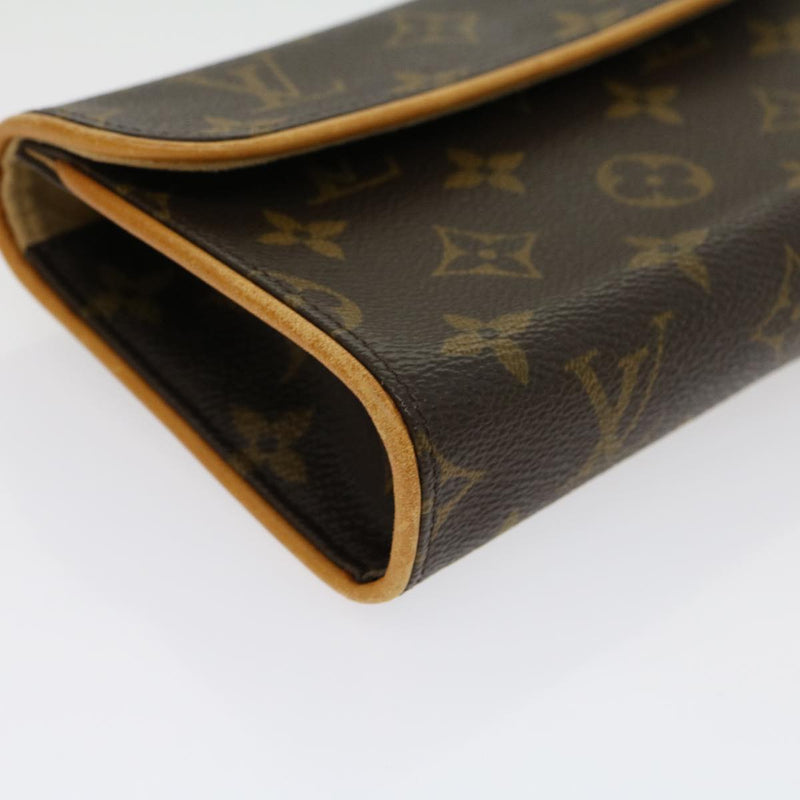 Louis Vuitton Pochette Florentine Brown Canvas Shoulder Bag (Pre-Owned)