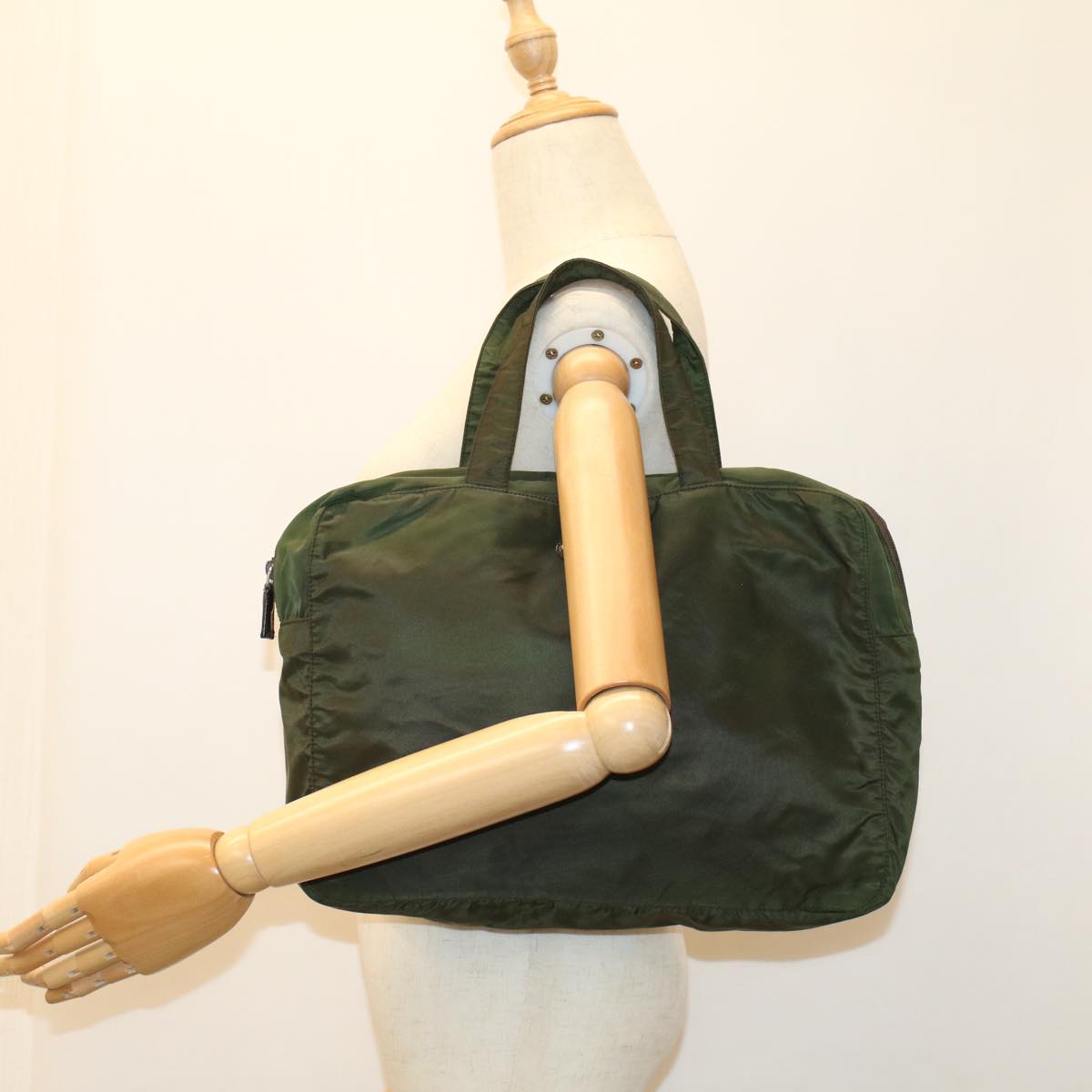 Prada Green Synthetic Handbag (Pre-Owned)