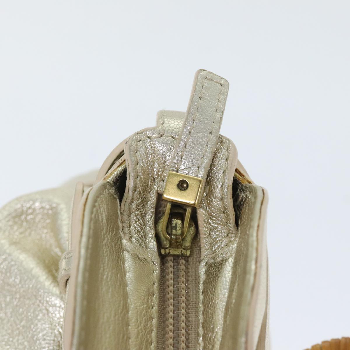 Salvatore Ferragamo Marisa Gold Leather Handbag (Pre-Owned)