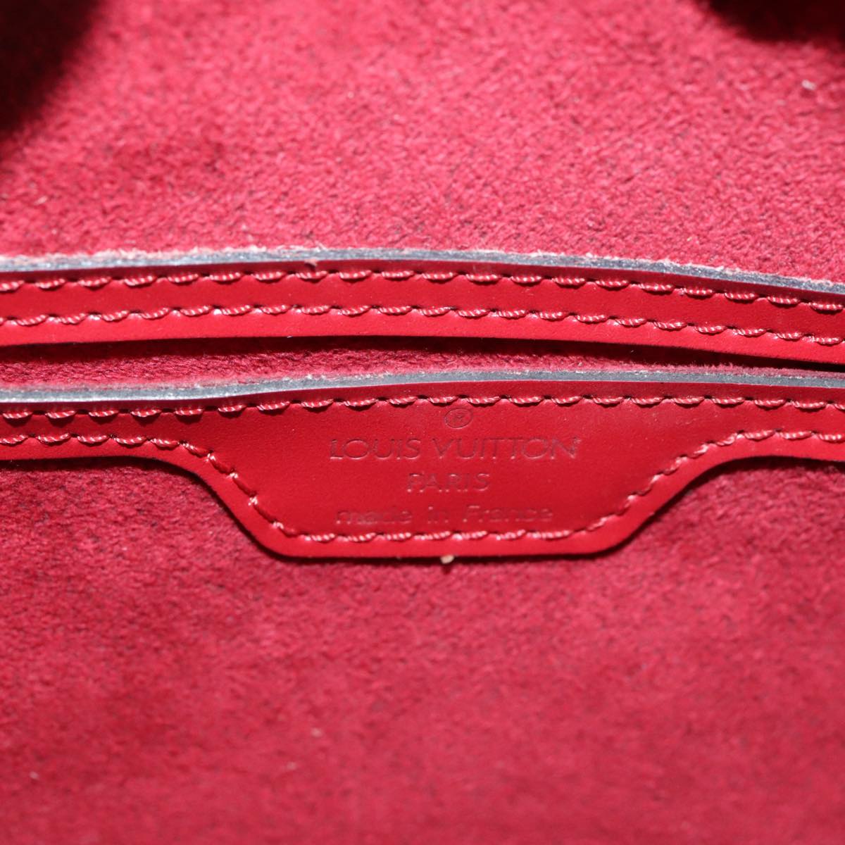 Louis Vuitton Soufflot Red Leather Handbag (Pre-Owned)