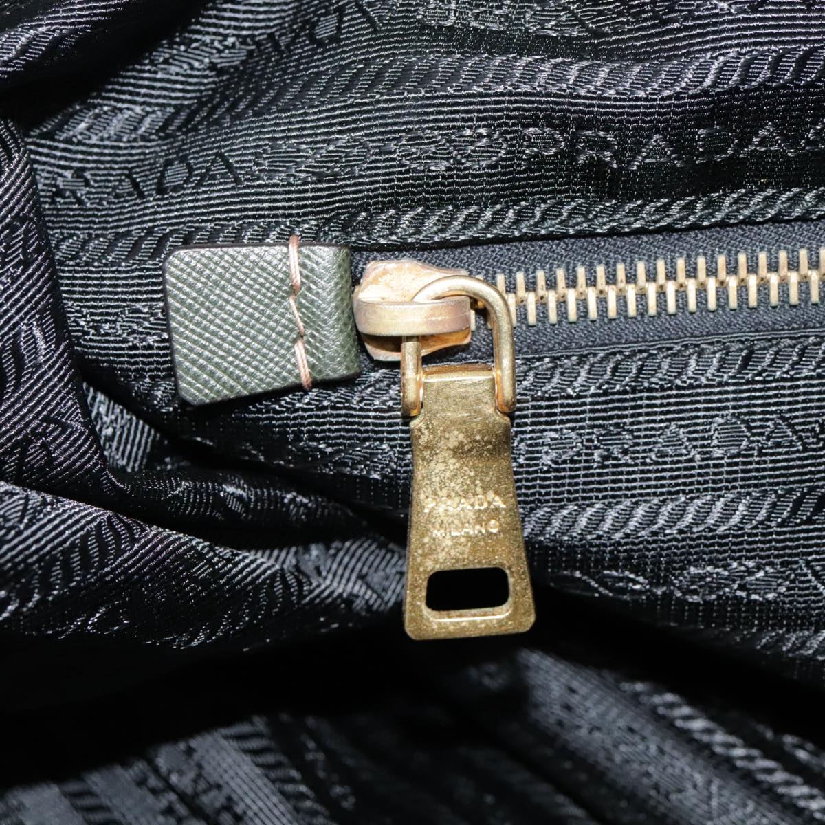 Prada Re-Edition Khaki Synthetic Tote Bag (Pre-Owned)