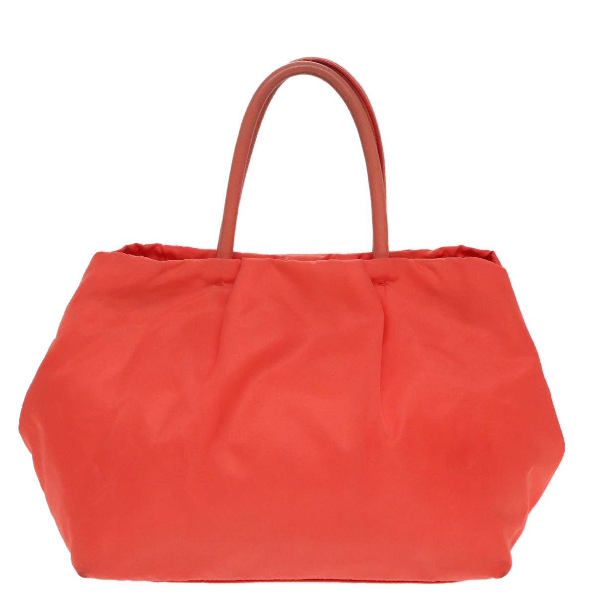 Prada Ribbon Orange Synthetic Handbag (Pre-Owned)