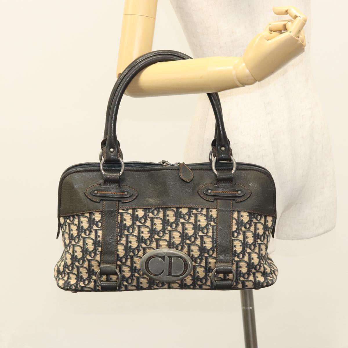 Dior Cd Navy Canvas Handbag (Pre-Owned)
