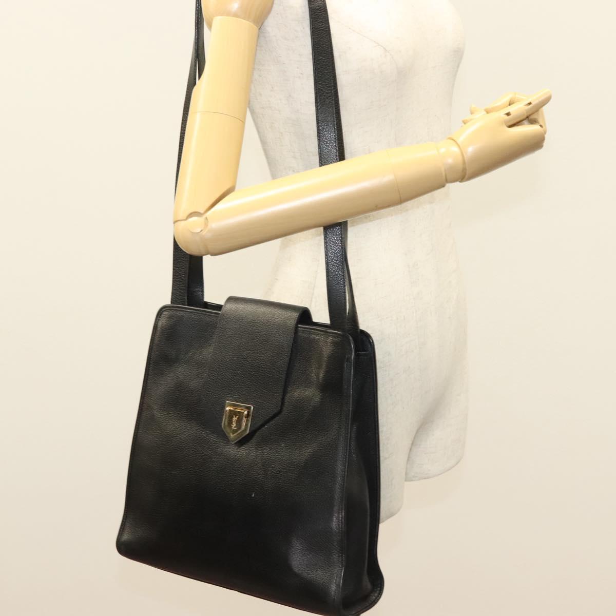 Yves Saint Laurent Black Leather Shoulder Bag (Pre-Owned)