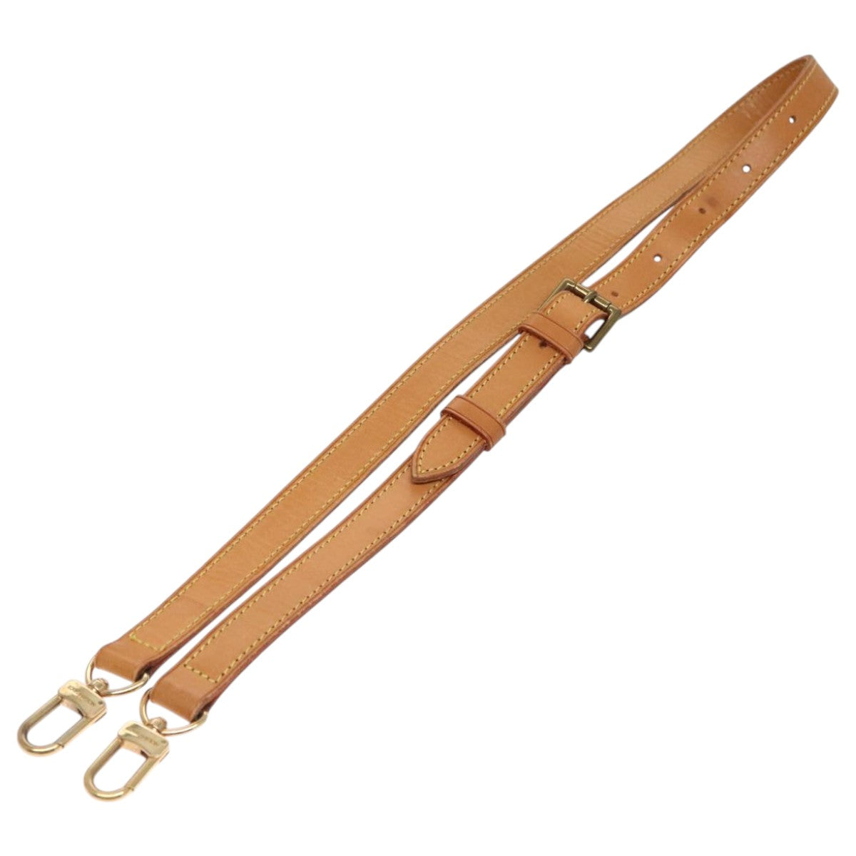 Louis Vuitton Shoulder Strap Beige Leather Bag Jewelry (Pre-Owned)