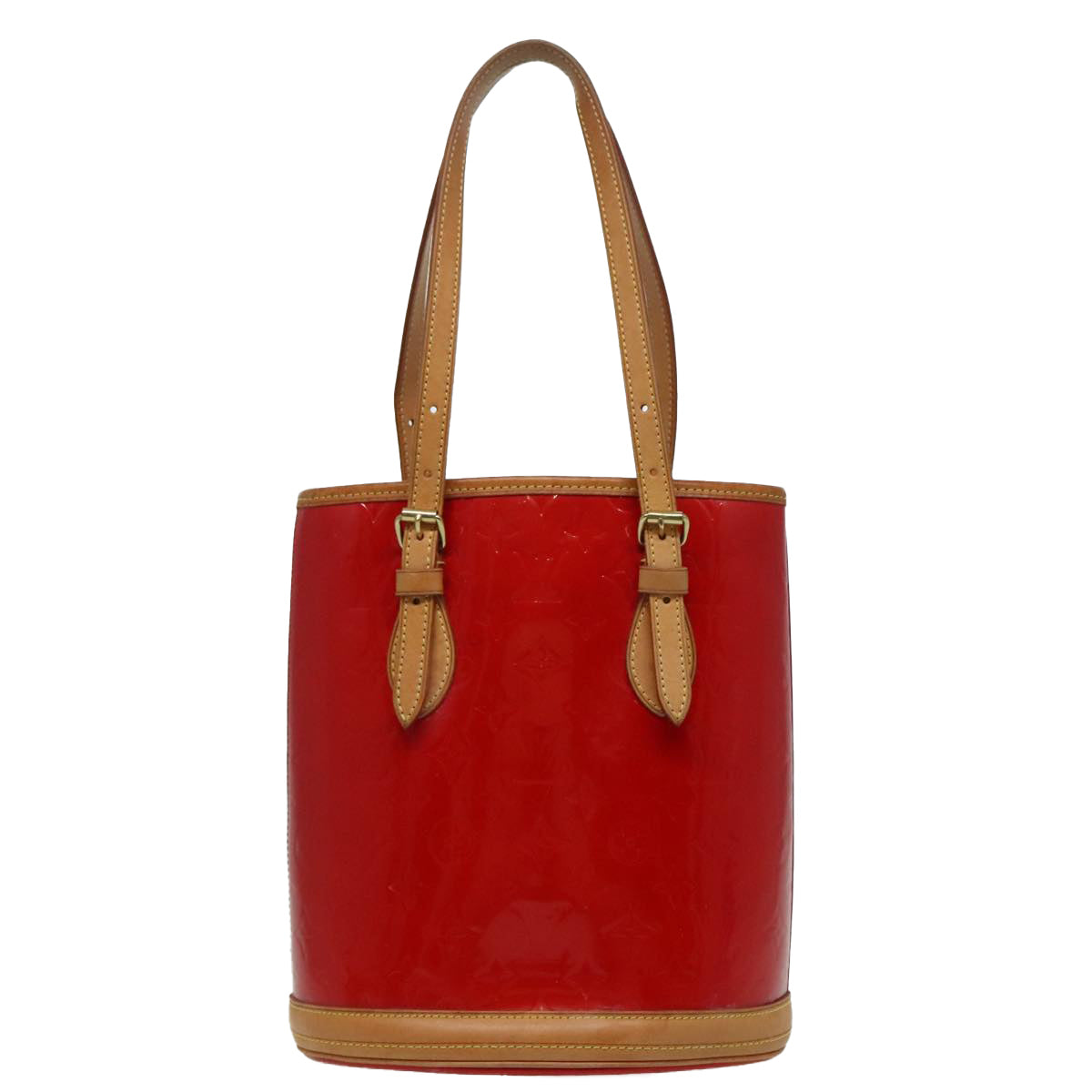 Louis Vuitton Bucket Red Patent Leather Tote Bag (Pre-Owned)