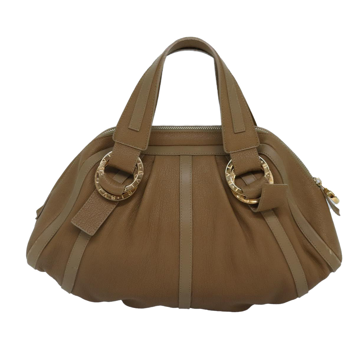 Bulgari Brown Leather Handbag (Pre-Owned)