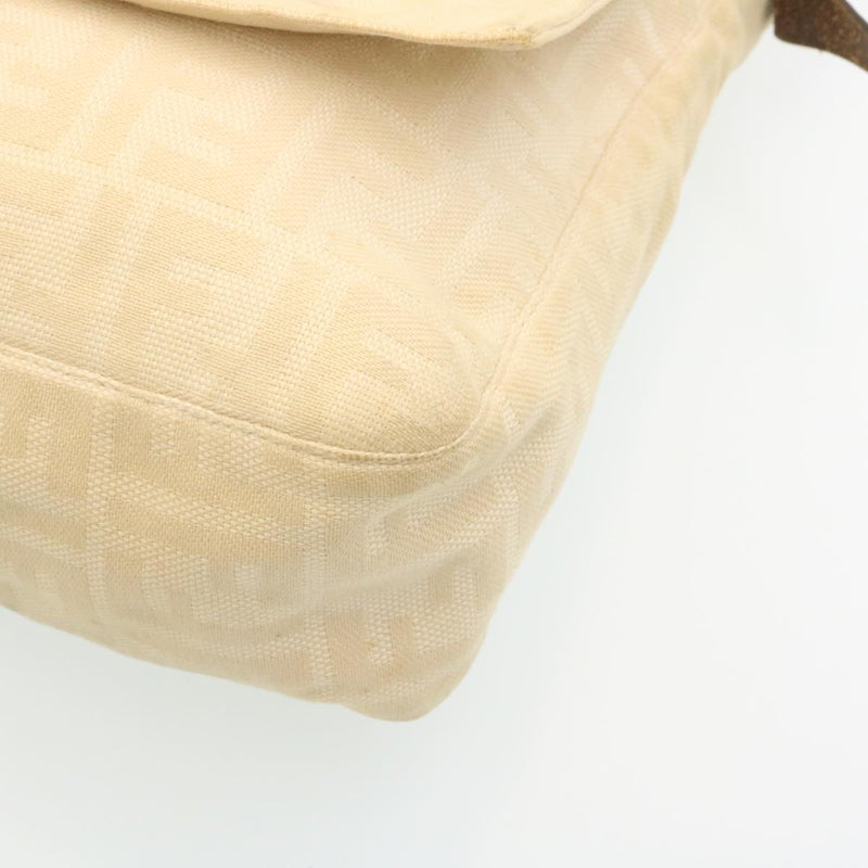 Fendi -- Beige Canvas Shoulder Bag (Pre-Owned)