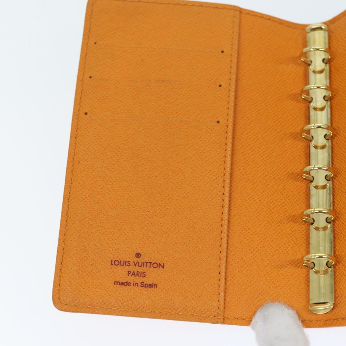 Louis Vuitton Agenda Cover Orange Leather Wallet  (Pre-Owned)