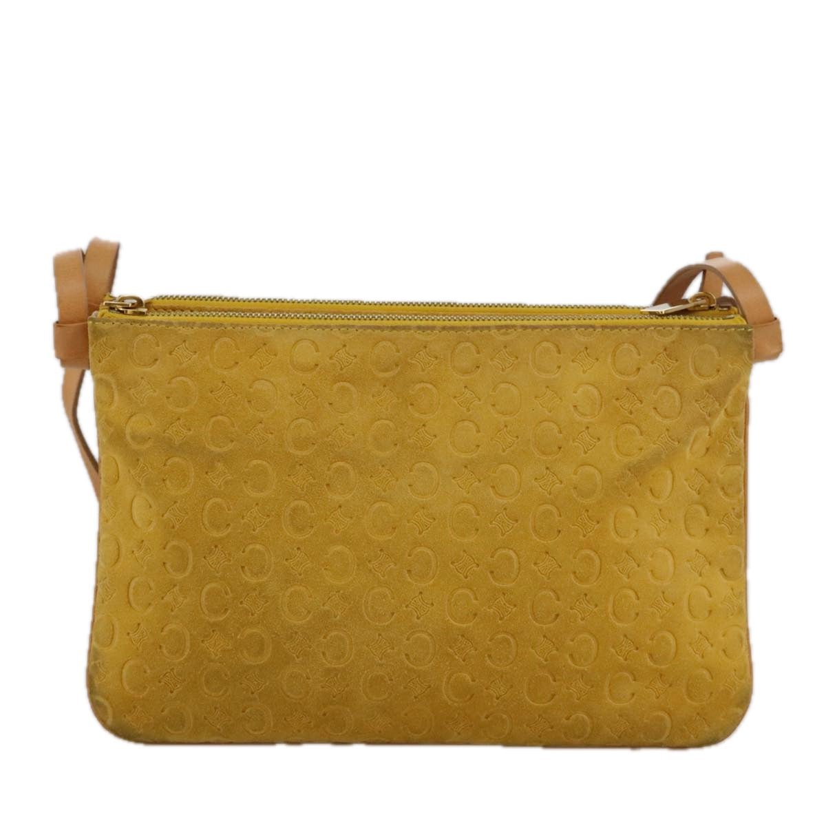 Céline Macadam Yellow Canvas Shoulder Bag (Pre-Owned)