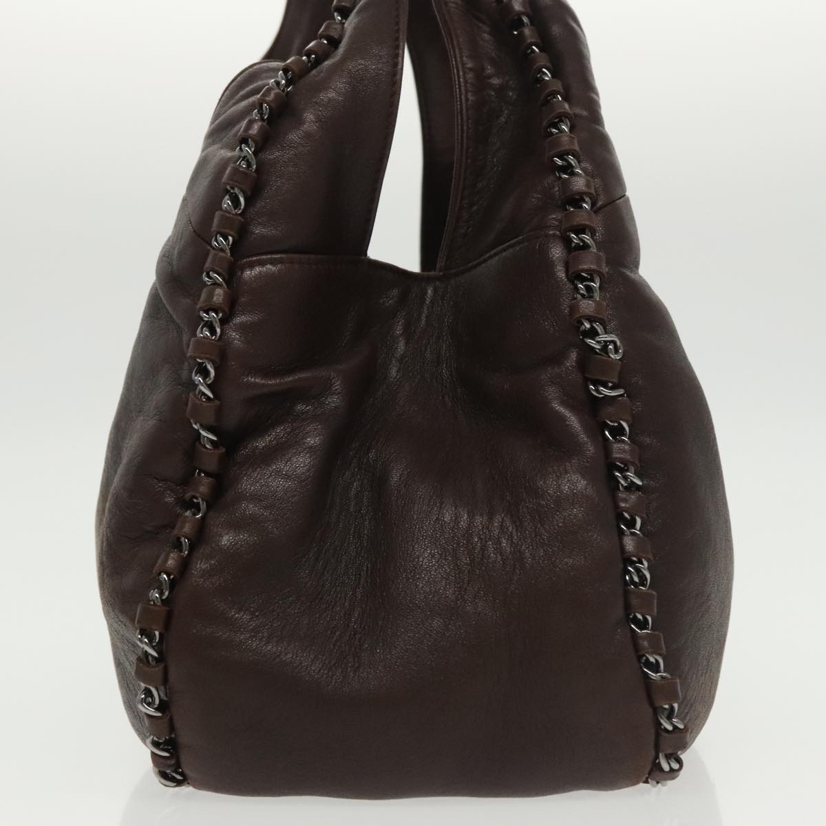 Chanel Hobo Brown Leather Handbag (Pre-Owned)