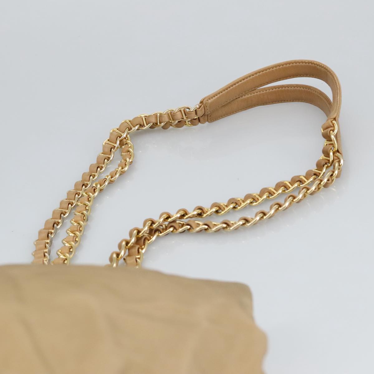 Prada Beige Synthetic Shoulder Bag (Pre-Owned)
