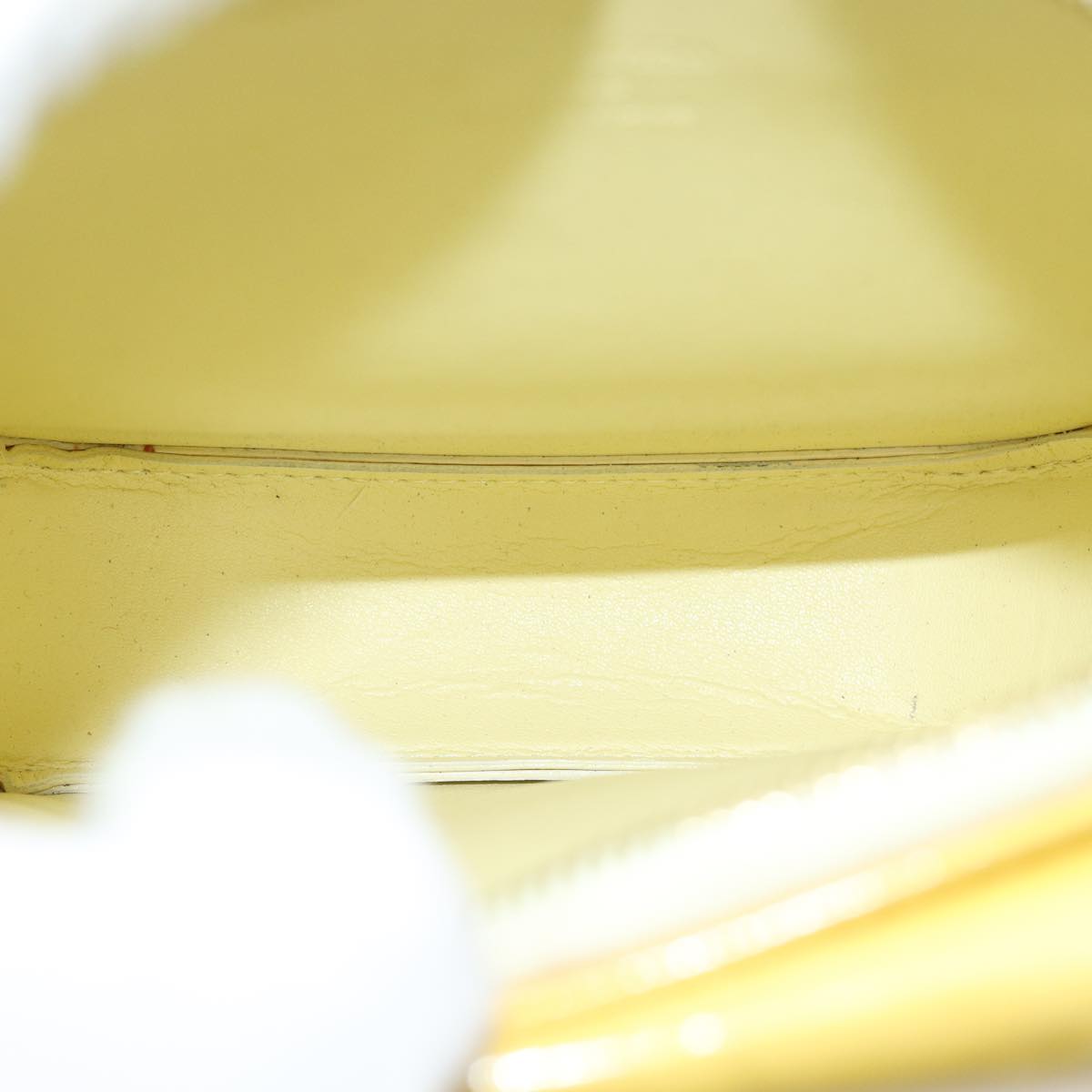 Louis Vuitton Mott Yellow Patent Leather Clutch Bag (Pre-Owned)