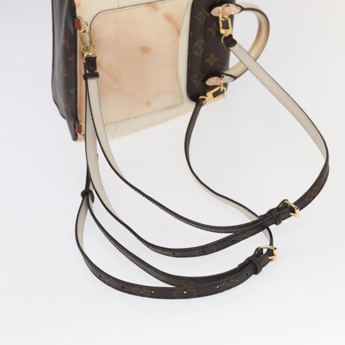 Louis Vuitton Hot Springs White Leather Backpack Bag (Pre-Owned)