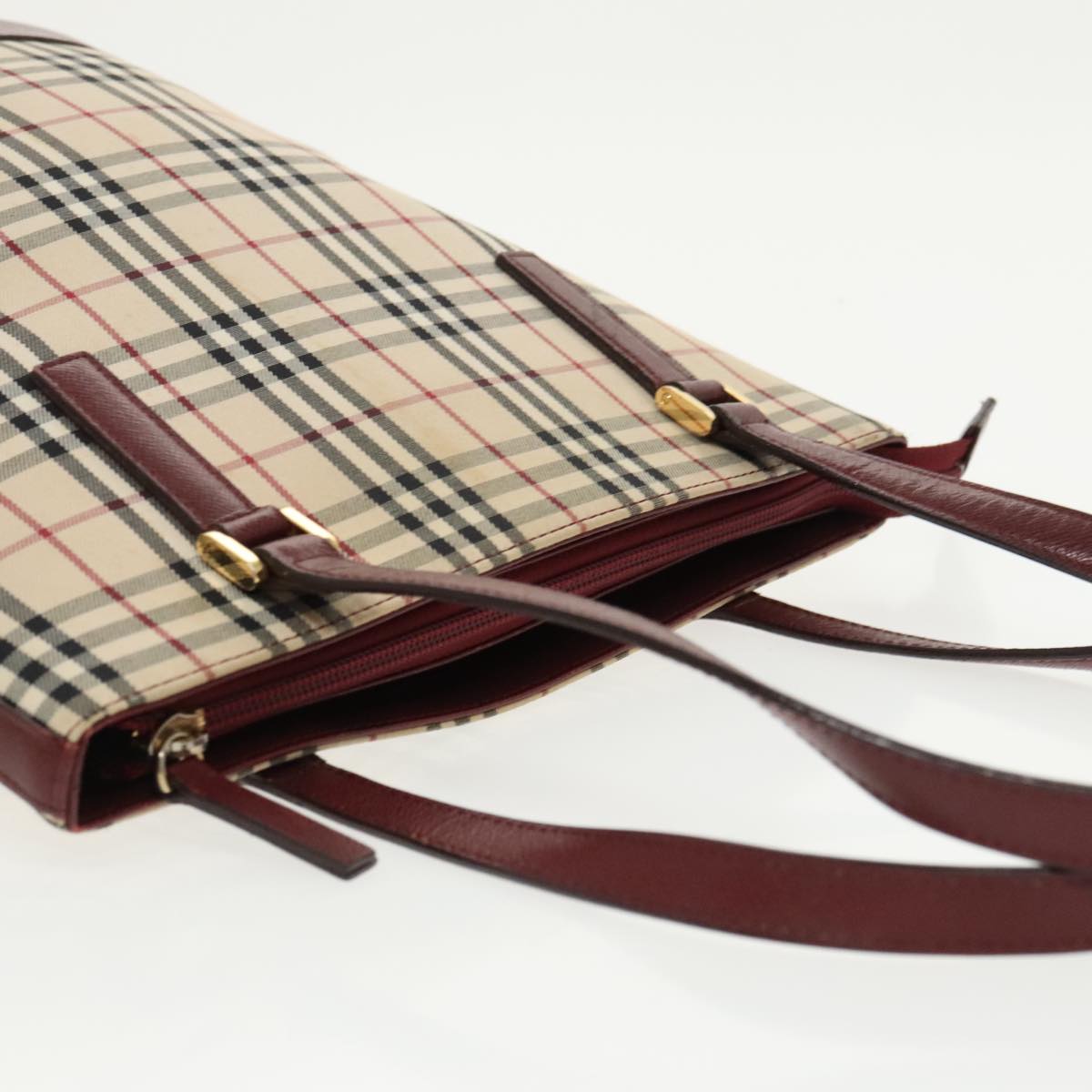Burberry Nova Check Beige Canvas Tote Bag (Pre-Owned)