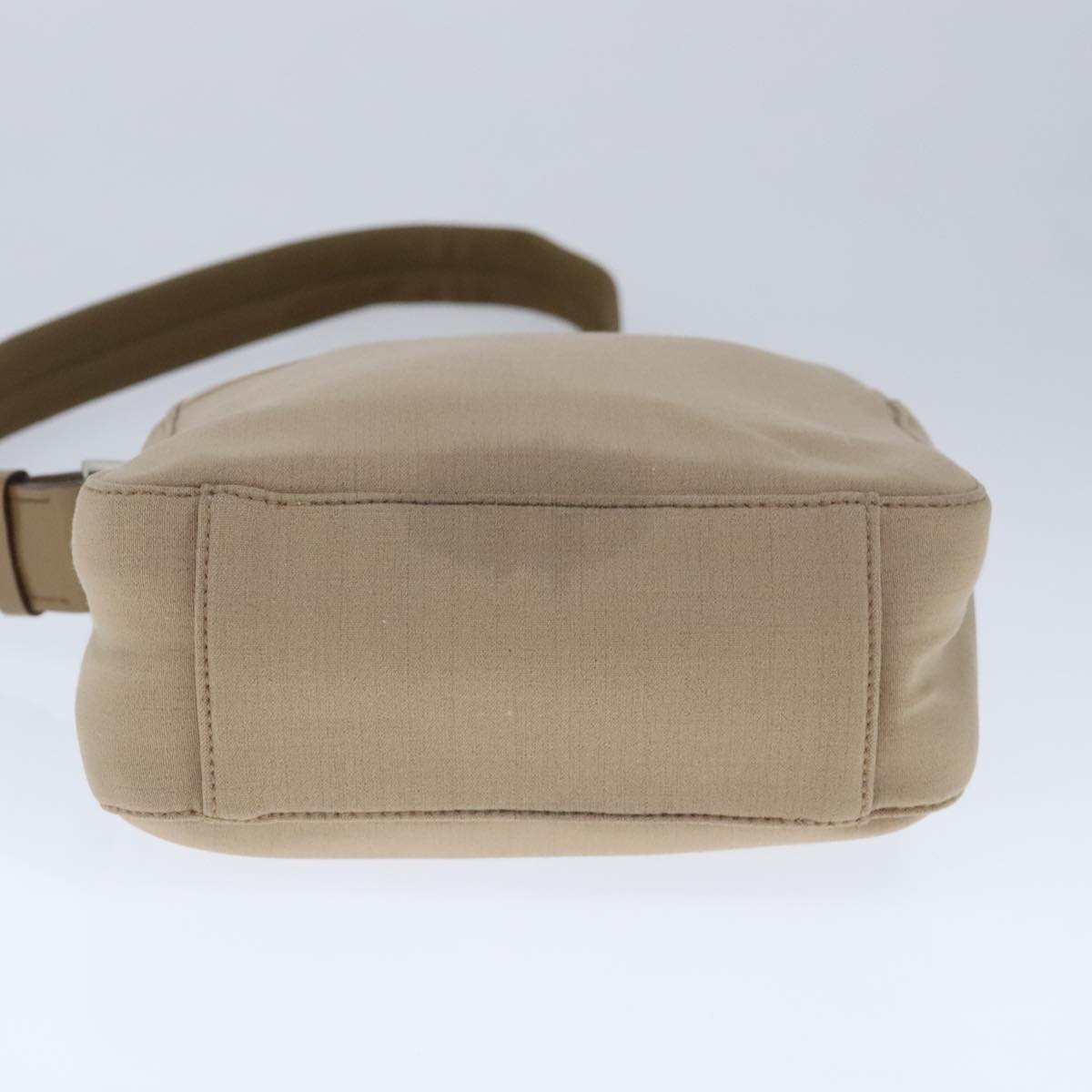 Prada Tessuto Beige Canvas Shoulder Bag (Pre-Owned)