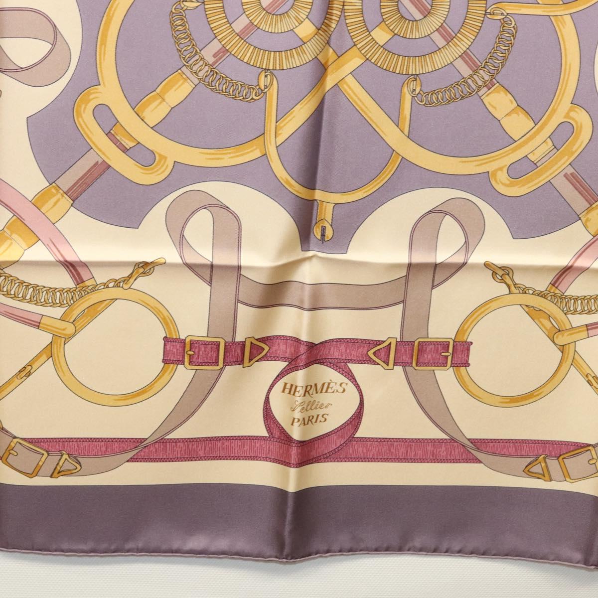 Hermès Carré 90 Beige Silk Scarf  (Pre-Owned)