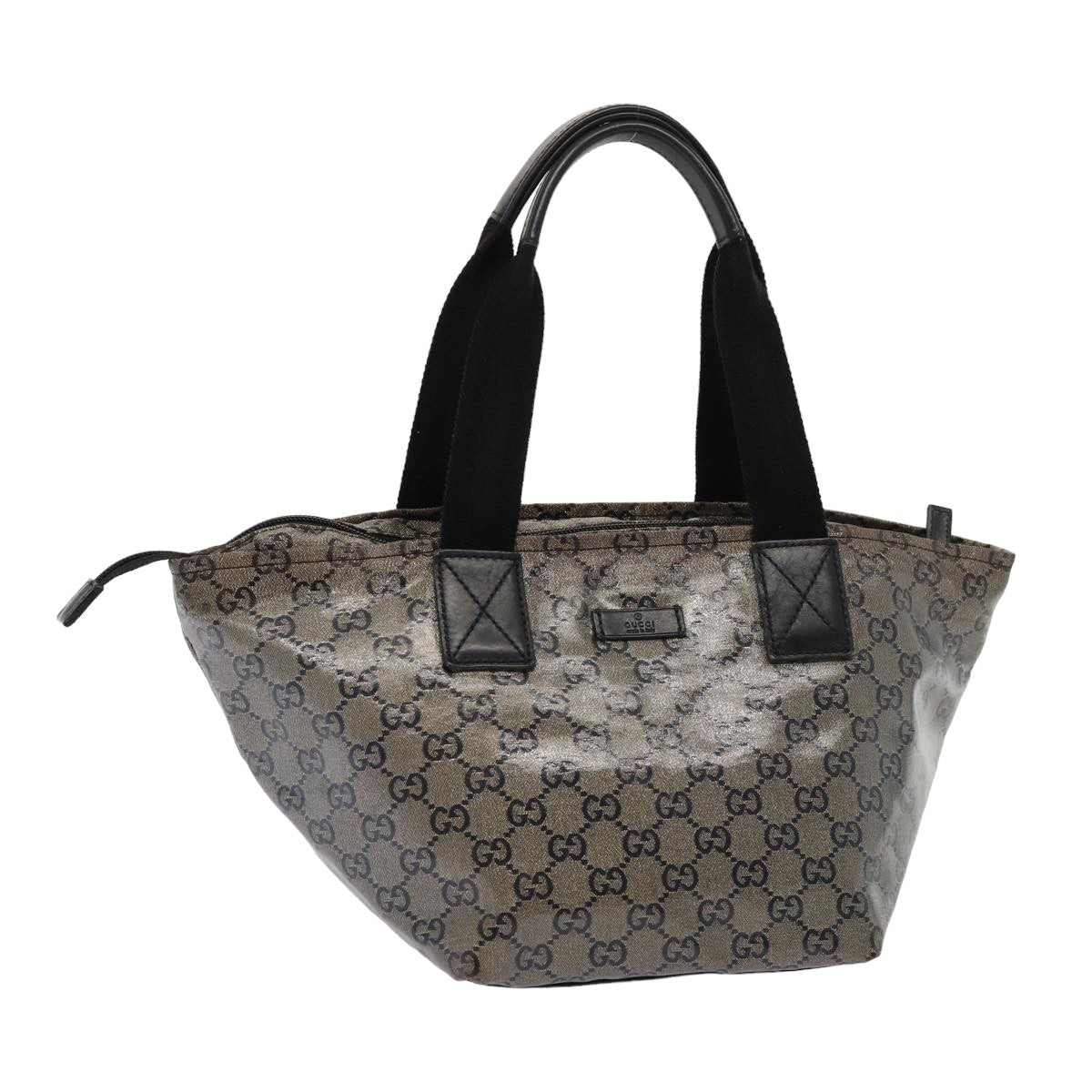 Gucci Gg Canvas Black Canvas Tote Bag (Pre-Owned)