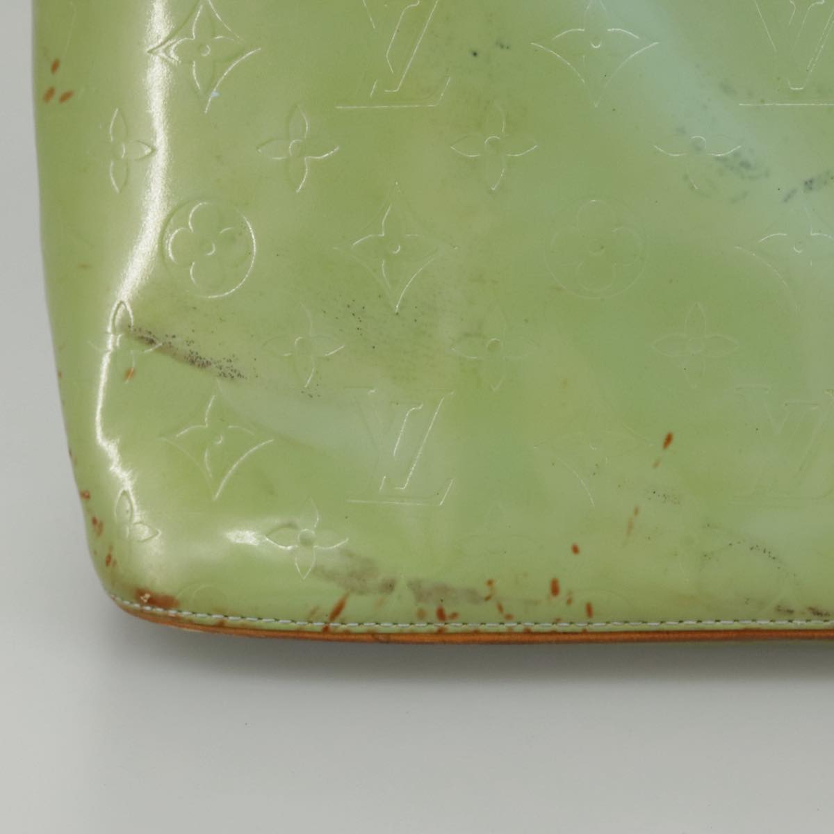 Louis Vuitton Houston Green Patent Leather Handbag (Pre-Owned)