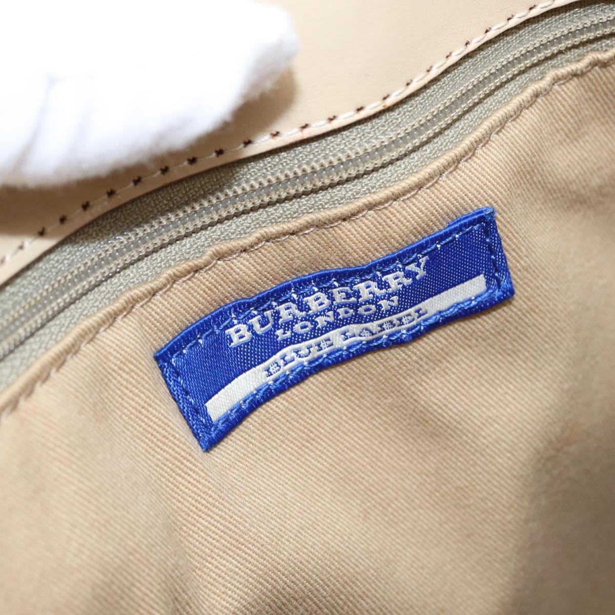 Burberry Nova Check Blue Canvas Tote Bag (Pre-Owned)