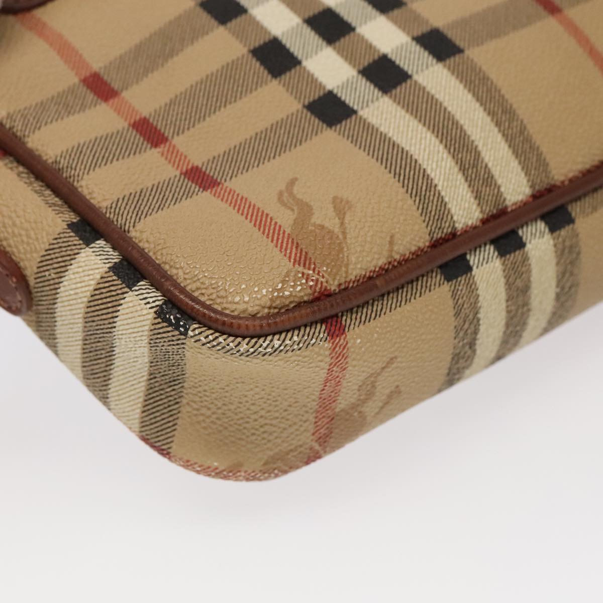 Burberry Nova Check Beige Canvas Clutch Bag (Pre-Owned)
