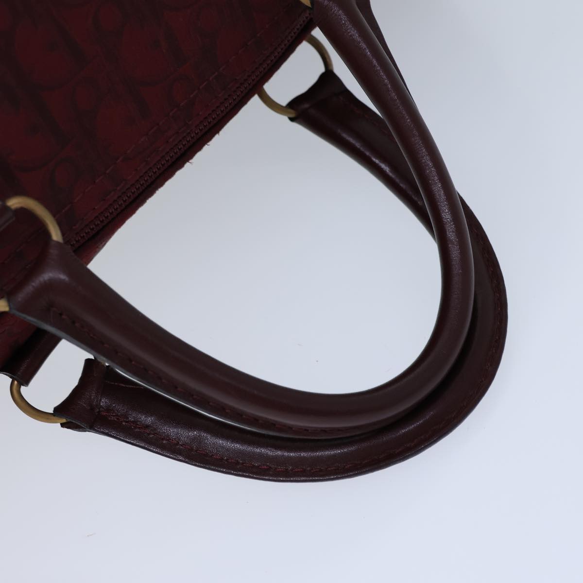 Dior Trotter Burgundy Canvas Travel Bag (Pre-Owned)