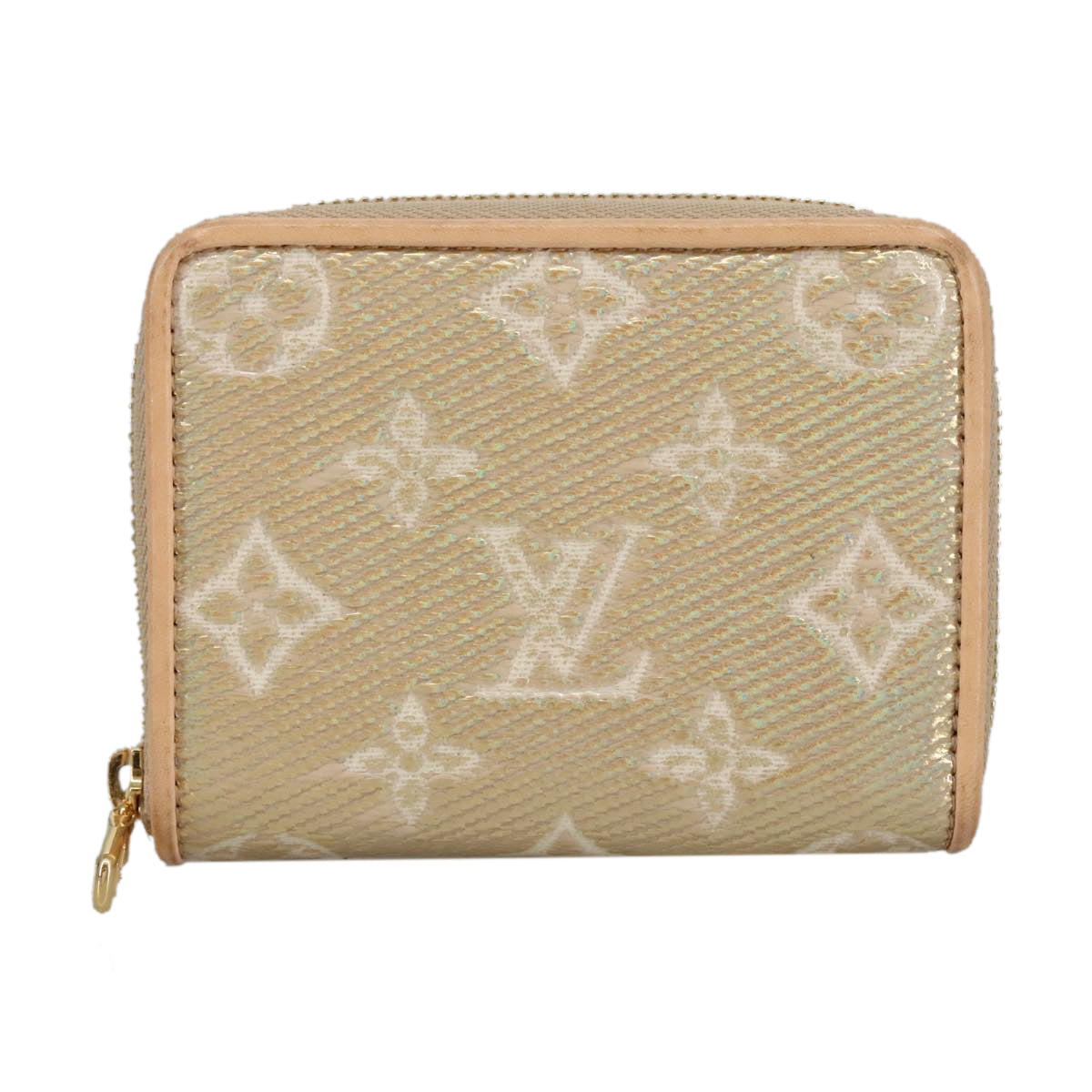 Louis Vuitton Zippy Coin Purse Gold Canvas Wallet  (Pre-Owned)