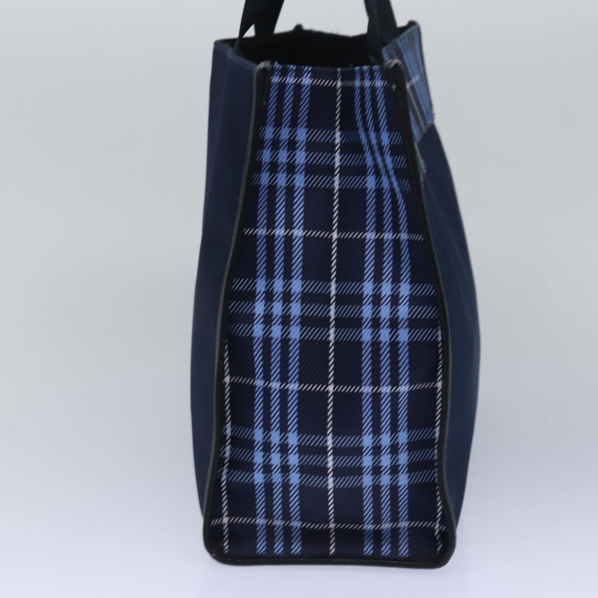 Burberry Nova Check Navy Synthetic Tote Bag (Pre-Owned)