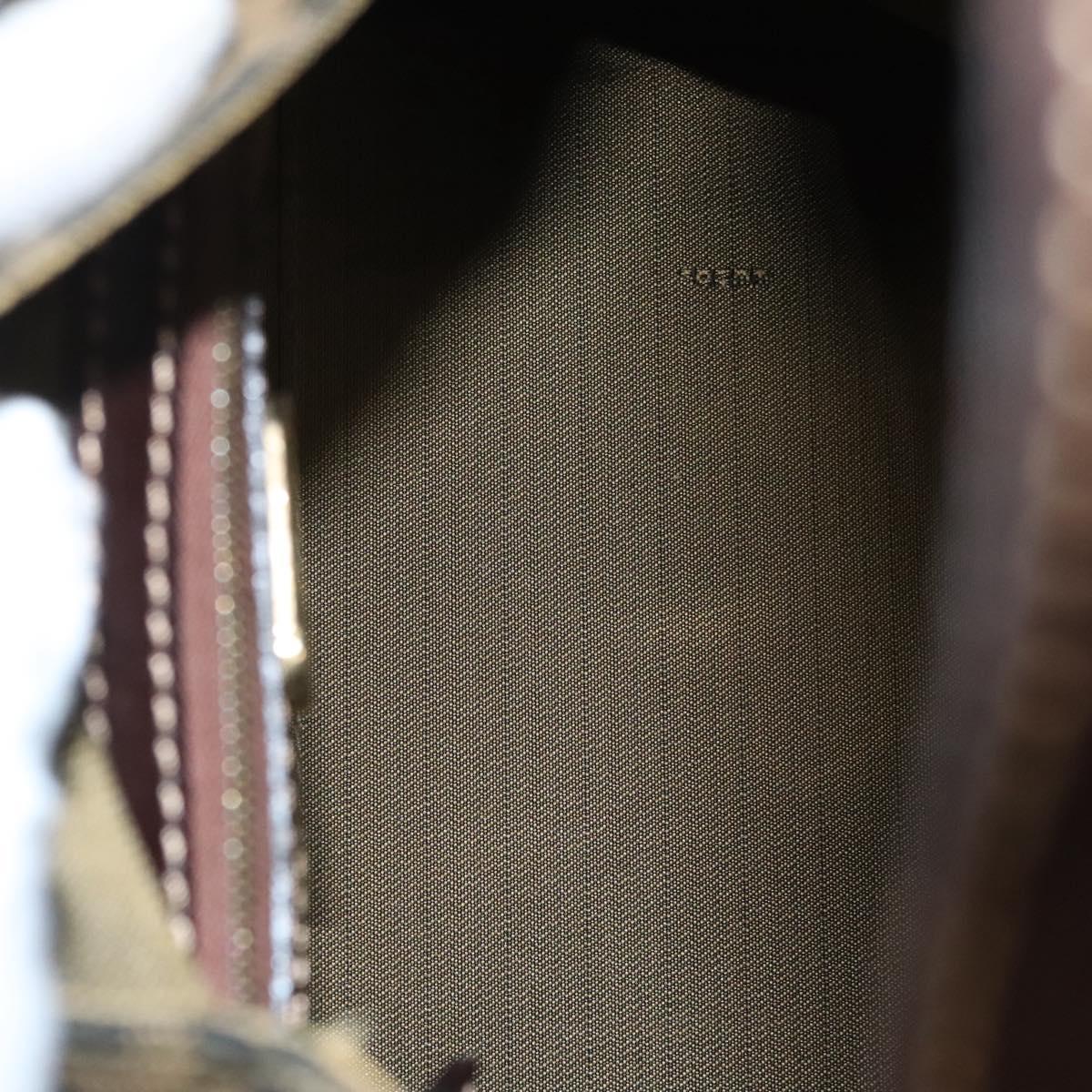 Fendi Zucca Brown Canvas Shoulder Bag (Pre-Owned)