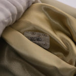 Chanel Matelassé White Canvas Shoulder Bag (Pre-Owned)