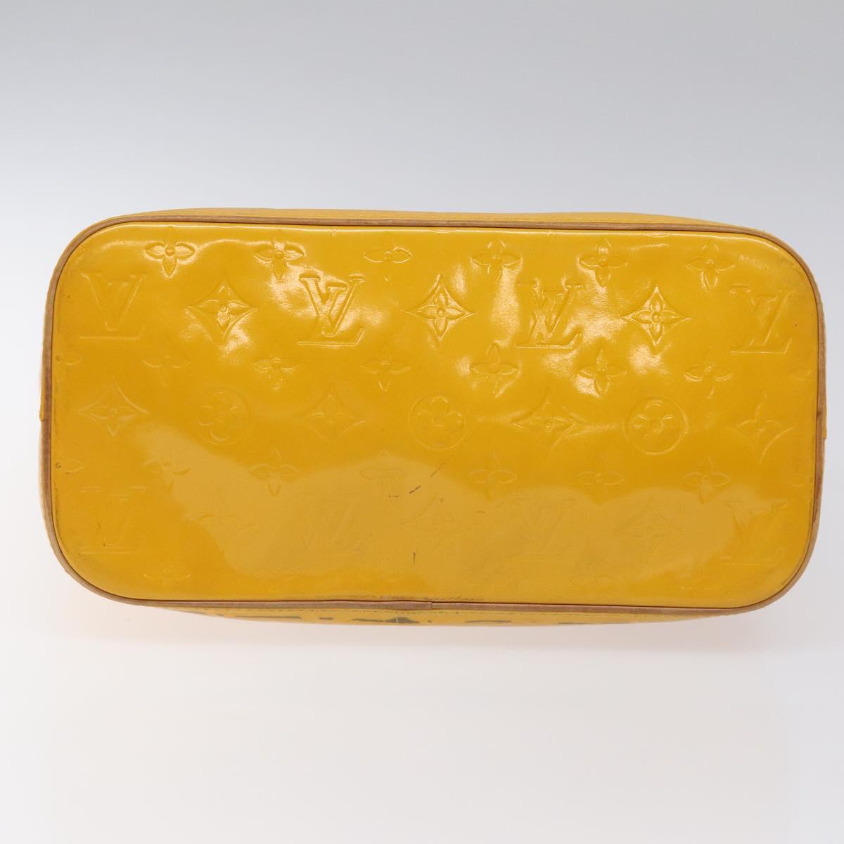 Louis Vuitton Houston Yellow Patent Leather Handbag (Pre-Owned)