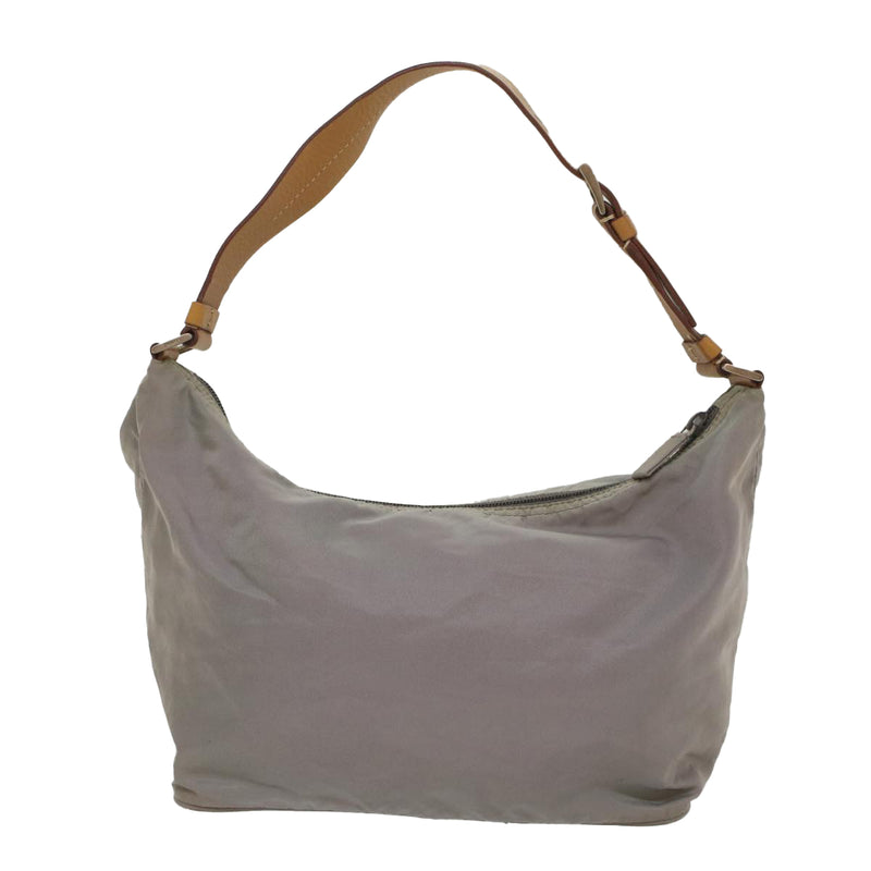 Prada Tessuto Grey Synthetic Shoulder Bag (Pre-Owned)