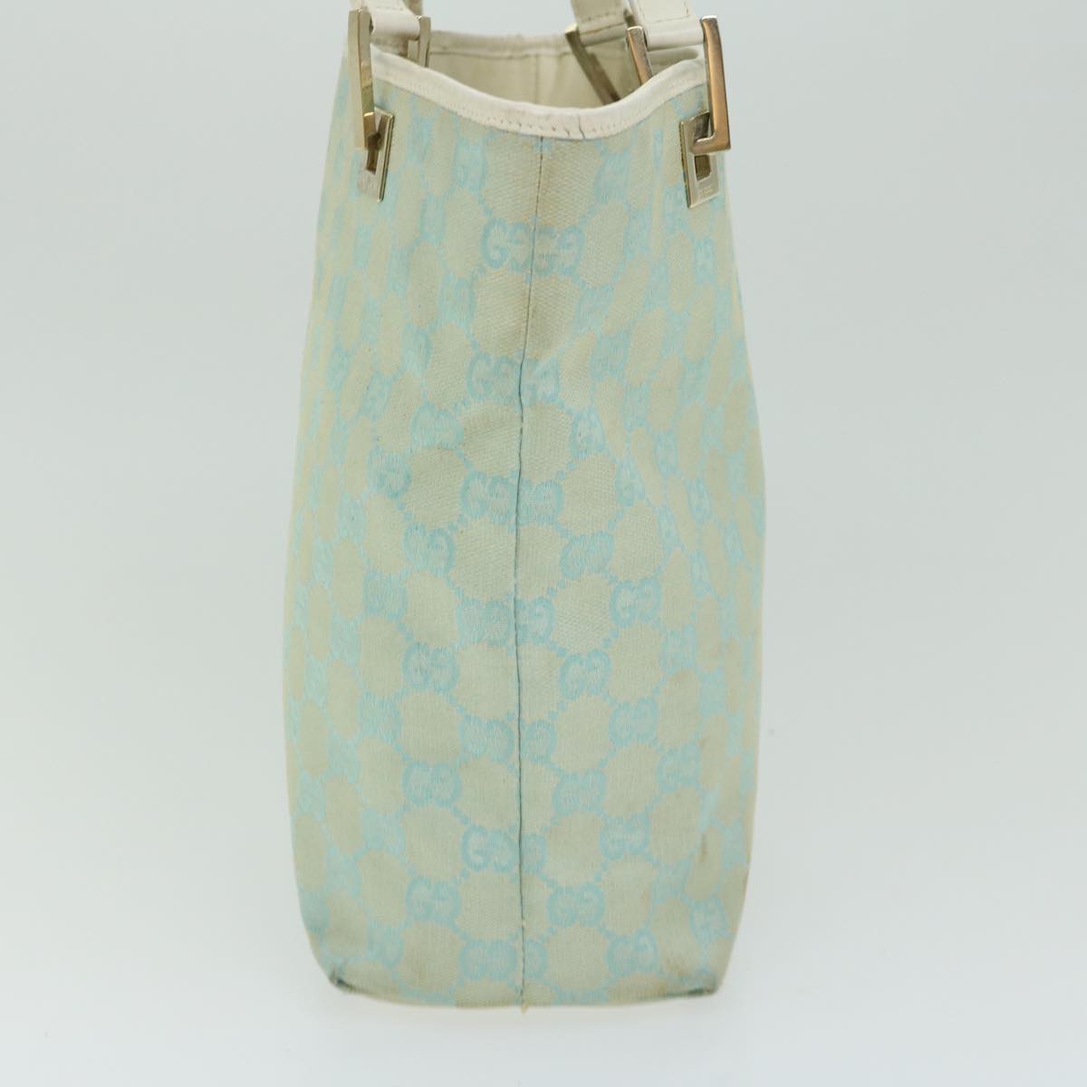 Gucci Gg Canvas Blue Canvas Handbag (Pre-Owned)