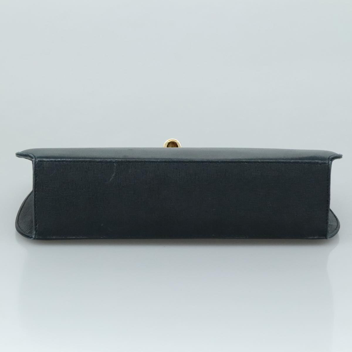 Salvatore Ferragamo - Navy Leather Shoulder Bag (Pre-Owned)